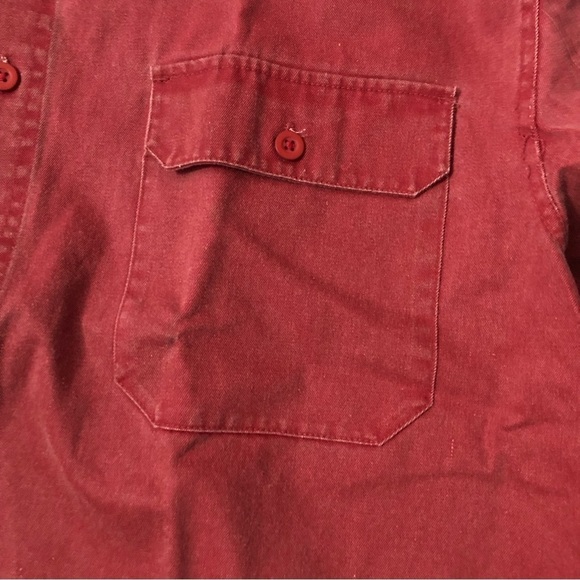 Vintage MOST Mens Maroon Long Sleeve Button Up Shirt Size Medium - Picture 2 of 6